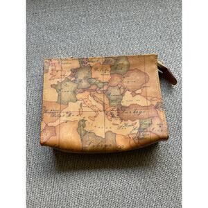 ALVIERO MARTINI Leather Geo Cosmetic Bag Pouch - 1A Prima Classe